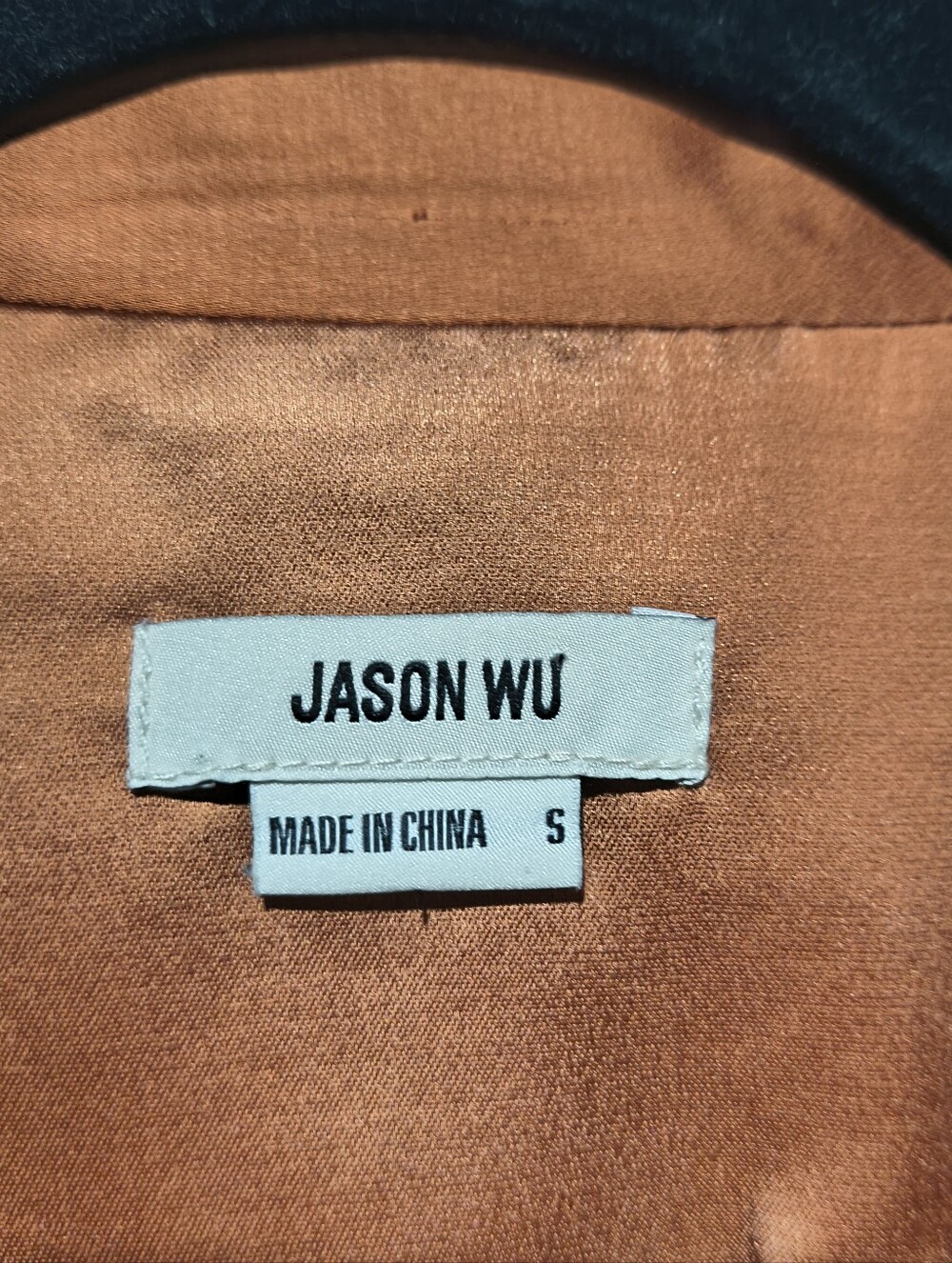 Jason Wu Rust Copper Satin Double Breasted Sleeveless Blazer Vest Small As-Is - Picture 2 of 14